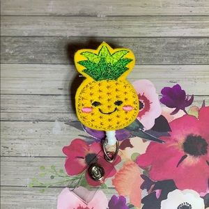 Felt Badge Reel Pineapple